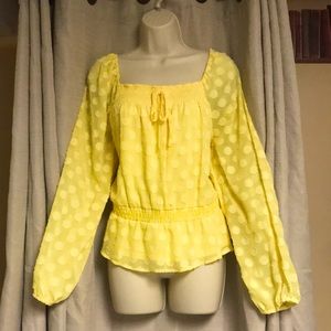 NWT Lauren Conrad large Swiss dot patterned blouse. XL
